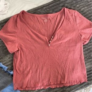 AMERICAN EAGLE OUTFITTERS pink crop top! Size XL